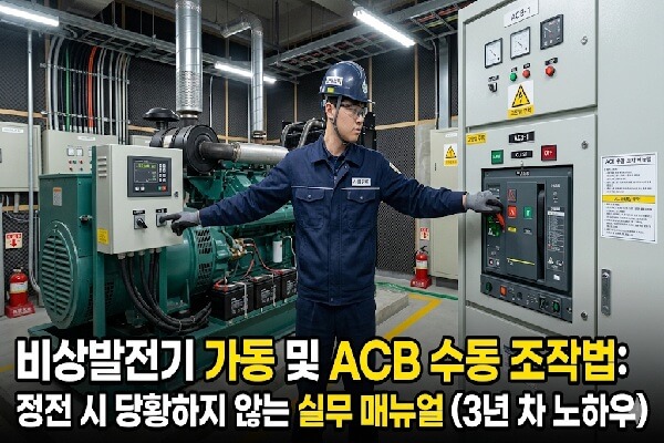 비상발전기 가동 및 ACB 수동 조작법